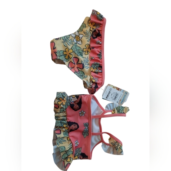 NWT Disney Moana 2 Pink and Yellow Swim Set 18 Mos - Picture 10 of 12